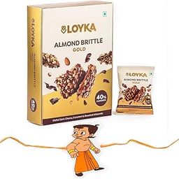 Loyka Almond Brittle Gold with Premium Chhota Bheem Rakhi | Raksha Bandhan Gift Hamper for Brother-image-58
