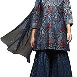 Women Cotton Straight Kurta Sharara Suit Set-picture-47