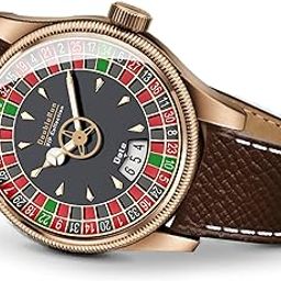 Men Date Function Analog Dial Brown Leather Belt-image-92