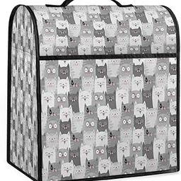 Cute Cats Grey Kitchen Aid Mixer Cover Kitten Mixer Covers for Stand Mixer 6-8 Quart Dust-proof Kitchen Mixer Cover Kitchen Aid Mixer Accessories-picture-6
