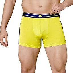 X-Groove 24/7 Active Fresh Tencel Micro Modal Elastane Trunks for Men with Ultra Soft Waistband & Sweat-Wicking Properties (Lime Punch Yellow/M)-17