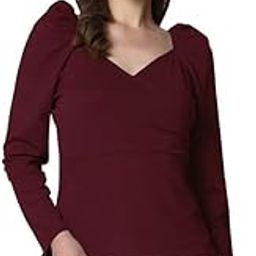 Women's Knitted Long Sleeve Lycra V-Neck Regular Top-image-10