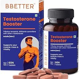 BBETTER Testosterone Booster Supplement for Men - Lab Tested Ayurvedic Medicine with Safed Musli Kaunch Beej & Ashwagandha Tablet - High Strength 2600mg Muslce Growth, Energy & Stamina | 60 Count-13