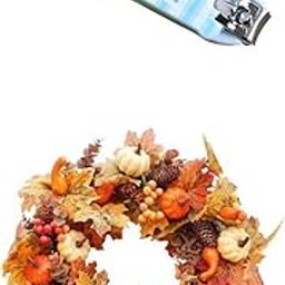 VELURA Fall Wreath Door Garland Maple Leaf Home Wall Decor for Thanksgiving A|1 Piece Autumn Wreath| Floral Decor| Home Decor-image-94