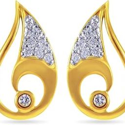 Women's & Girl's Pride Diamond Collection 18K Yellow Gold Stud Matching Earrings-7