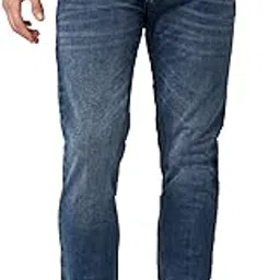 cantabil Cotton Denim Flat Front Mid Rise Full Length Regular Fit Blue Casual Jeans for Men | Denim for Mens | Mens Full Length Cotton Casual Jeans (P_MDNM00490_HILLIUM)-picture-49