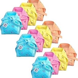 V.B.K® Baby Boy and Baby Girl Nappy (Langot) (Cloth Diaper), Pack Of 12, Pure Organic Hosiery Soft Fabric, Multicolor (3-6 Months)-26