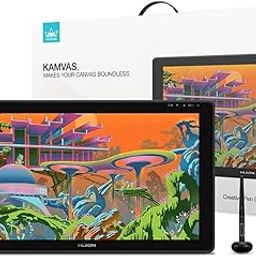 HUION Kamvas 22 Plus QLED Graphic Display Tablet with Full-Laminated Screen USB-C Connection 140% sRGB Tilt, 21.5 inch Drawing Art Tablet for Artist & Designer, Work with Mac, Windows, Linux & Android-24