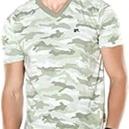 Premium V-Neck T-Shirt for Men with Cotton Lycra Blend Fabric Featuring Stylish Printed Design, Comfortable Regular Fit, and Lightweight Build for Daily Casual Looks-image-20