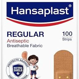 Hansaplast Antiseptic Regular Bandage for Cuts & Wounds | 100 strips | Breathable fabric | First Aid | Protects Against Dirt and Bacteria | For Kids & Adults-13