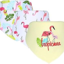 ™ Baby Feeding Head Scarf Towel Bib Bandana Saliva Triangle Dribble Flamingo | Baby Bibs & Burp Cloths | Feeding-6