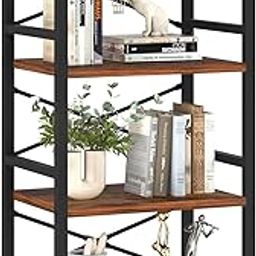 DESKIZIA 4 Tier Bookshelf - Tall Book Shelf Modern Book Case, Bookshelf for Home, Industrial Bookcase Book Storage Organizer for Bedroom Home Office Living Room-15