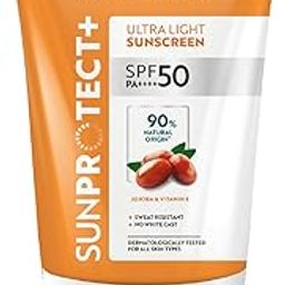 Himalaya Sunprotect + | Ultra-light Sunscreen Cream | SPF 50 PA ++++ | 90% Natural Origin Ingredients | Zero White Cast | 98% Broad Spectrum Protection | Sweat & Water Resistant | For Men & Women | 30 g-image-5