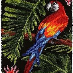 FABLOFT® Carpet Latch Hooking Kits DIY Rug Crochet Yarn Kits for Christmas Parrort-picture-24