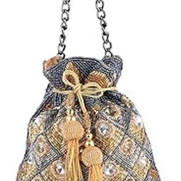 Women Heavily Embellished Multicolour Potli-image-45
