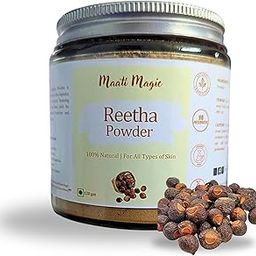 Maati Magic Reetha Powder | 100% Natural & Pure Soapnut Powder for Hair Care | Strengthens, Conditions & Adds Shine | No Preservatives, Colors, or Fragrances | 120 gm Glass Jar-image-42