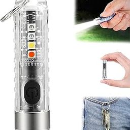 MULZI Small Torch Lights Rechargeable Mini Keychain Light - COB Light LED Pocket Flashlight for Camping, EDC - Powerful USB Rechargeable Key Chain Torch, 400 lumen-95