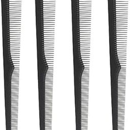 MKSL ® Fibra de carbono - Peine de peluquero 2 en 1, resistente al calor, peine de barbero resistente al calor, 7.3 pulgadas, ideal para uso doméstico y profesional, cónicos-image-56