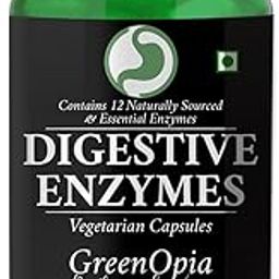 GreenOpia Digestive Enzymes Supplement | 60 Vegetarian Capsules | Blend of 12 Natural Enzymes | Supports Healthy Digestion, Nutrient Absorption & Bloating Relief | Plant-Based Formula-picture-1