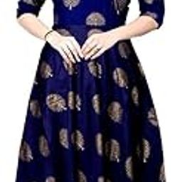 Women Rayon Casual Wear Western Maxi Dress Gown for Girl/Women/Ladies (Free Size Upto XXL)-image-75