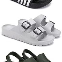 WINGSCRAFT Lightweight,Classic Slider || Sandals with Clogs for Men-COMBO(3)-3024-3114-3135-picture-31