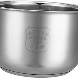 Yardwe Rice Cooker Inner Pot, Stainless Steel Inner Cooking Pot Non-Stick Rice Cooker Pot for Home Kitchen 2L-image-72