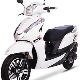 Feisty Lead Acid by AMO Electric Low Speed Electric Scooter Range 70-80 Kms with Charger Ex-Showroom White-image-7