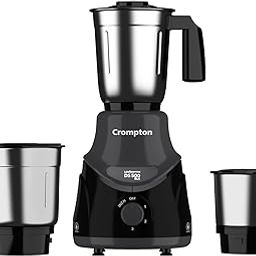 Crompton DS 500 BLK 500-Watt Mixer Grinder with Powertron Motor & Motor Vent-X Technology (3 Stainless Steel Jars, Black & Grey)-17