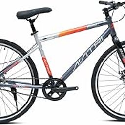 Avitri Mamba-700C Rigid Fork Single Speed Disc Brake-Silver Adult-Hybrid Cycle/City Bike-image-79