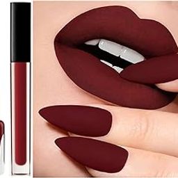 HUDANAILS BEAUTY One Coat Nail Polish Combo Pack with Single Stroke Liquid Matte Lipstick - Maroon Edition-image-83