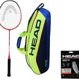 HEAD FALCON PRO BADMINTON RACKET WITH KITBAG XENON 600 AND BOAST 65 BADMINTON STRING YELLOW-24