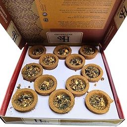 Chandan Natural Sambhrani Cow Dung Hawan Cup Pack, 12 Cups-image-34