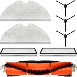 HASTHIP® Replacement Vacuum Cleaner Accessories for Dreame D9 Max, with 1 Main Brush, 3 Side Brushes, 2 Mop Cloth, 2 Filters Universal Spare Replacement Accessories for D9 Pro, L10 Pro-21