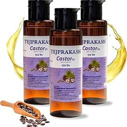 Tejprakash 100% Pure Edible Castor Oil 100 ml(Pack-3)| Erand Oil for Hair Growth, Skin, Nails, Lips & Eyebrows | Arandi Ka Tel, Ayurvedic, Natural Nourishment, Parabens Free-image-27