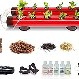 Pindfresh Hydroponics Kit for home - PindPipe Duo - 10 Plants, Good for Leafy Greens - Beginners hydroponic System - Reusable - for Indoor/Outdoor hydroponics - Seeds Included (red)-picture-19