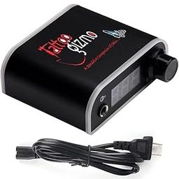 Tattoo Gizmo Rainbow Tattoo Power Supply For Rotary And Coil Machine Cartridges Tattoo Gun with LCD Display Professional Adjustable Digital Tattoo Power Supply for Beginners - Black-image-67