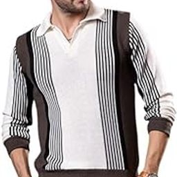 Men’s Woolen Striped Sweater with Collared Neck | Full Sleeve Winter Pullover | Warm & Stylish Winter Wear for Men-image-60