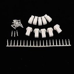 UJEAVETTE 10 Kits Car Male Female 4 Pole Pin 4.5mm Locking Connectors Plug & Socket-28