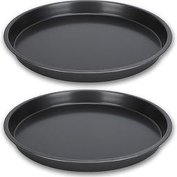 Maghya Professional Pizza Pan, 9 inch Round, Non-Stick Carbon Steel, Microwave & OTG Safe Set of 2, (23x23x2.5cm)-image-5