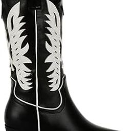 Winged Patchwork Cowboy Boots-image-97