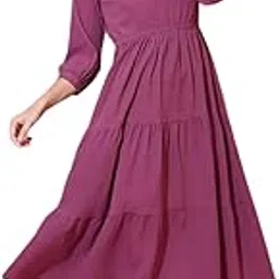 sheetal associates Women's Casual Crepe Fit and Flare Dress| Comfortable Relaxed Fit Summer Party Dress-picture-7