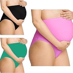 Maternity Hygiene Panties, Over-The-Belly Pantie for Women's Post and Pre Pregnancy. Available in a Variety of Colors and Sizes - PinkPurple-image-99