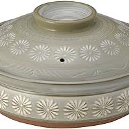 Banko Ware 52033 Ginpo Hanamishima IH Compatible Earthenware Pot, No. 10, For 5-6 People-image-64