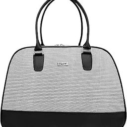 Men's and Women's Faux Leather Canvas Stylish Duffle Travel Bag, White, Grey 30 Kgs-image-71
