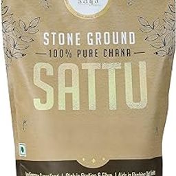 Adya Organics Sattu Powder | Gluten Free Roasted Black Chana Flour | 100% Natural & Gluten Free Chana Sattu l Atta with High Fiber | Sattu Drink Powder 1Kg- (Pack of 1)-image-7