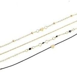 Jewellery Set/Combo of 4 Gold Tone Delicate Anklets for Women & Girls-image-19
