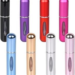 AF ENTERPRISE Portable Mini Perfume Atomizer Set, 8 Pieces, 5ml Refillable Spray Bottles, Multiple Colours-12