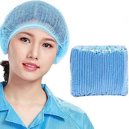 THEMISTO - built with passion Disposable Bouffant Caps for Surgical, Restaurants & Home Use, 100 Pieces, (Blue)-10