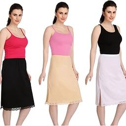 Cotton Rich Regular Skirt Slip for Women (Pack of 3)-picture-34