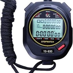 ATORSE Digital Chronograph Timer Alarm Counter Waterproof LCD Handheld Stopwatch-7